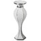 Modern Trumpet Wedding Floor Flower Vase with Silver Studs and White Pearl Design, for Living Room, Entryway or Dining Room, 40 Inch